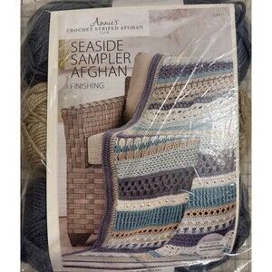 NEW Sealed Annie’s Kit Club ~ Crochet Seaside Sampler Afghan ~ Finishing